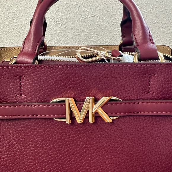 Michael Kors Reed Small Belted Satchel in Dark Cherry - Picture 7 of 7